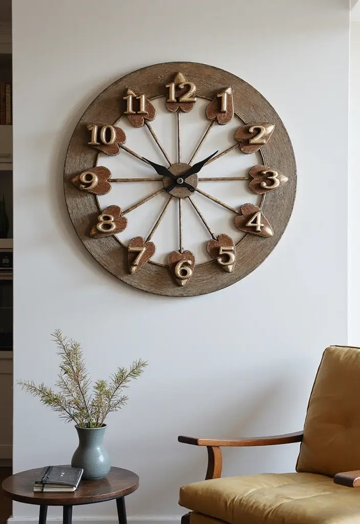 25 Stunning DIY Home Decor Projects That Look Like a Million Bucks (But Cost Pennies!) - 8. Creative Wall Clock
