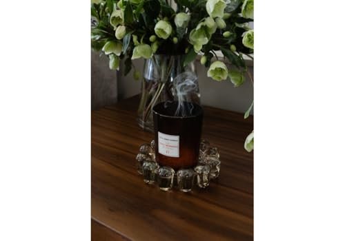 311smuIUGTL._SL500_.jpg Alice Lane Bubble Candle Dish – Stylish Smoky Glass Holder for Small Candles & Diffusers - Image 7