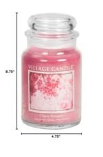 Village Candle Cherry Blossom Scented Candle, 26 oz Glass Jar - Large Size for Lasting Fragrance - Image 2