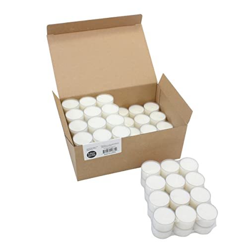 314AXchq4GL._SL500_.jpg Stonebriar Bulk 96-Pack Unscented Smokeless Tea Light Candles, 8-Hour Burn Time, White - Image 6