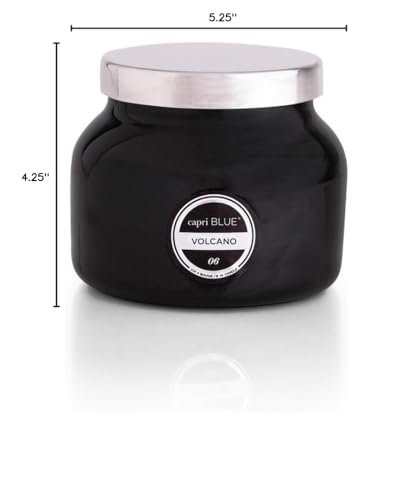 31593ZxcgVL._SL500_.jpg Capri Blue Volcano Candle - Luxurious 8 oz Black Glass Jar with Tropical Fruit & Citrus Scent. - Image 9