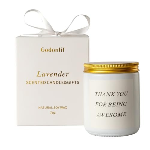GODONLIF Unique Birthday Gifts for Women: Funny Lavender Soy Candles GODONLIF Birthday Gifts for Women, Unique Friendship Gift for Best Friend Birthday, Her, BFF, Sisters, Besties, Mom, Natural Soy Wax Candle for Mom, Funny Lavender Scented Candles