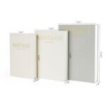 Set of 3 Sage Linen Decorative Books for Home Decor, Aesthetic Faux Books for Tables & Shelves. - Image 7