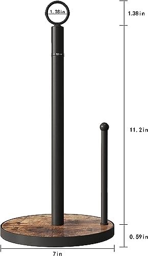 31TtmRbKdL._SL500_.jpg OROPY Heavy-Duty Wood Paper Towel Holder for Countertop - Fits Standard & Jumbo Rolls (Brown) - Image 6