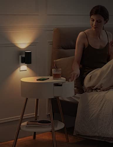 31VNwNuGGRL._SL500_.jpg L LOHAS LED Night Light with Dusk to Dawn Sensor, 3000K Soft White, Adjustable Brightness, 2-Pack – Ideal for Hallways, Bedrooms, and Stairways. - Image 8