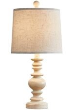BOBOMOMO 20.5" Farmhouse Resin Lamps for Bedrooms & Living Rooms - Ideal Side Table Lighting (1 Pack) - Image 5