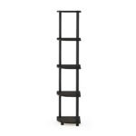 Furinno Turn-N-Tube 5-Tier Corner Display Rack - Versatile Espresso/Black Shelving Unit - Image 7
