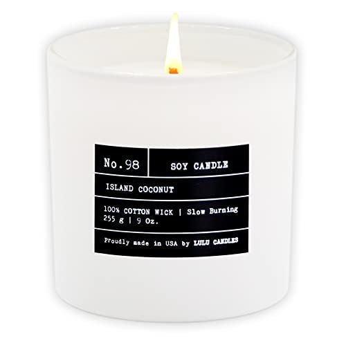 31afIfUgML._SL500_.jpg Lulu Candles Island Coconut | Luxury Soy Jar Candle | Hand-Poured, Long-Lasting Scent (9 Oz.) - Image 3