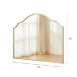 Besdomus Gold Scalloped Arched Mirror: 36"x26" Modern Dresser Wall Mirror for Home Decor - Image 5