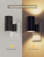 L LOHAS LED Night Light with Dusk to Dawn Sensor, 3000K Soft White, Adjustable Brightness, 2-Pack – Ideal for Hallways, Bedrooms, and Stairways. - Image 2