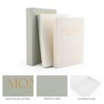 Set of 3 Sage Linen Decorative Books for Home Decor, Aesthetic Faux Books for Tables & Shelves. - Image 5