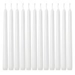 Kedtui Taper Candles 10 inch (H) Dripless, Set of 24 White Unscented and Smokeless Taper Candles Long Burning, Paraffin Wax with Cotton Wicks for Burning 8 Hours Time