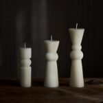 3-Piece Soy Wax Pillar Candles Set - Handmade Ribbed Design for Modern Decor & Gifts, Long-Lasting (White) - Image 8