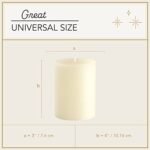 Unscented Melt Pillar Candles - 3 Pack, 3" x 4" Ivory Candles for Home, Church, Weddings & More. - Image 5