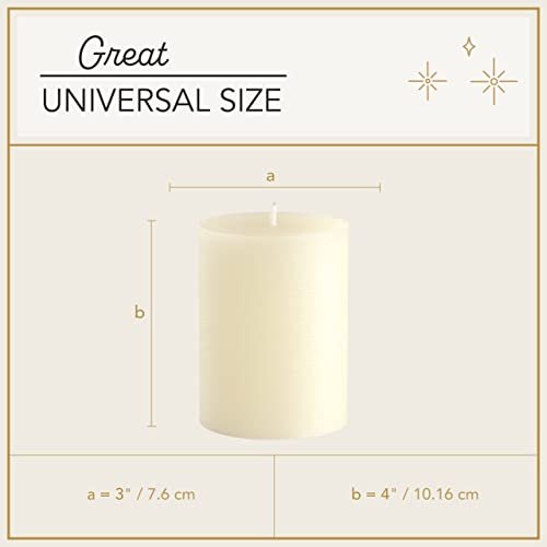 31oJ-w-IAHL._SL500_.jpg Unscented Melt Pillar Candles - 3 Pack, 3" x 4" Ivory Candles for Home, Church, Weddings & More. - Image 5