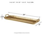 Signature Design by Ashley Posy Gold Finish Decorative Metal Serving Tray - Image 3