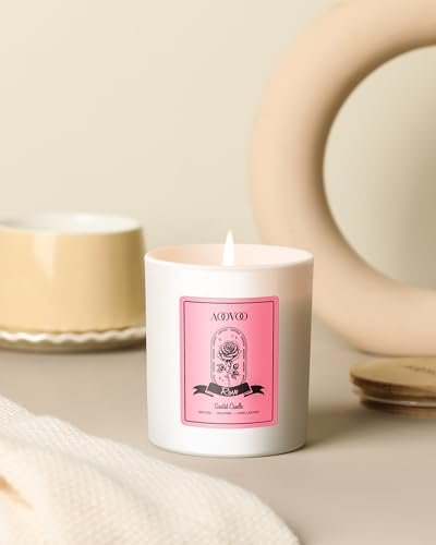 31x0jFbQfVL._SL500_.jpg AOOVOO Rose Scented Candles for Women - Aromatherapy Candles with Crystals, 10oz Soy Candle for Home & Perfect Gift for Moms. - Image 7