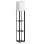 Corner Floor Lamp with Shelves & 3 CCT LED Bulb - Etagere Organizer for Living Room & Bedroom - Image 8