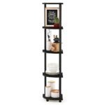 Furinno Turn-N-Tube 5-Tier Corner Display Rack - Versatile Espresso/Black Shelving Unit - Image 4