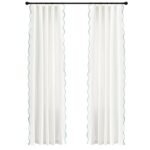 Lush Decor Coastal Chic Scalloped Edge Curtains, 52"x84", Blue & White - Ideal for Coastal Living Rooms. - Image 7