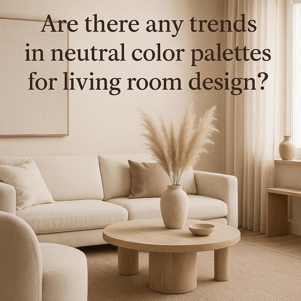 Are there any trends in neutral color palettes for living room design?