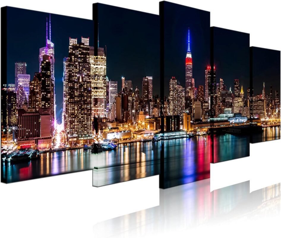 NYC Skyline Canvas: Our Review of Biuteawal’s Stunning Manhattan Night Art