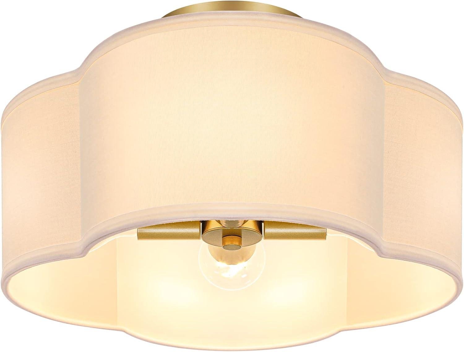 Our Review: Stylish & Cozy 4-Light Brass Semi Flush Ceiling Lamp