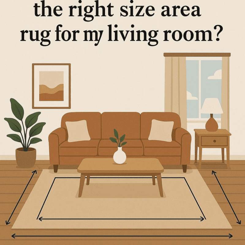 How do I choose the right size area rug for my living room?