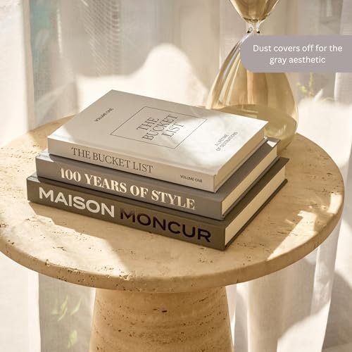 41TqaoTPiL._SL500_.jpg MONCUR HOME Decorative Coffee Table Books — Mid-Century Modern Fake Books for Stylish Shelf Décor, Set of 3 - Image 6