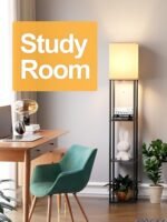 Corner Floor Lamp with Shelves & 3 CCT LED Bulb - Etagere Organizer for Living Room & Bedroom - Image 7
