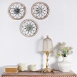 Paquesta 3-Piece Round Farmhouse Wall Decor with 6 Interchangeable Flowers - Rustic 12" Medallion Art for Home. - Image 4