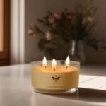 DEYBBY Large Beeswax Jar Candle - 3 Wick Natural Honey Scented Candle Gift - 22 Hours Burn Time - Image 6
