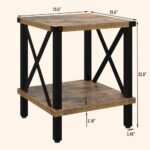 MMEOLUOOK Large Farmhouse End Table – Industrial Style Sofa & Coffee Table with Storage for Living Room & Bedroom. - Image 3