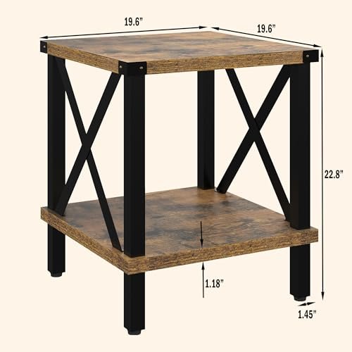 412EmSf7XrL._SL500_.jpg MMEOLUOOK Large Farmhouse End Table – Industrial Style Sofa & Coffee Table with Storage for Living Room & Bedroom. - Image 3