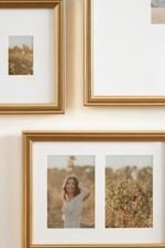 Kate and Laurel Adlynn Vintage Gold Picture Frame Set of 5 with Hanging Template for Gallery Walls - Image 6
