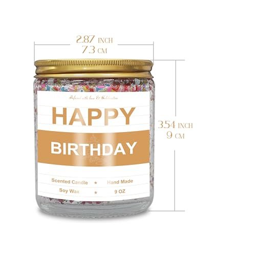 412LUyM8qQL._SL500_.jpg Comluge Handmade 9oz Lavender-Scented Birthday Candle Gift for Him, Her, Parents & Friends - Image 2