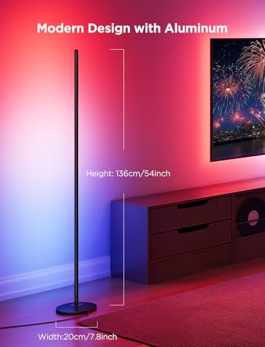 412qEHSlI7L._SL500_.jpg Govee RGBIC Floor Lamp - Smart LED Corner Lamp with Alexa, 1000 Lumens, Music Sync, 16M Colors. Ideal for Bedroom & Living Room. - Image 5