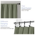 Ava Sage Green Blackout Curtains - 84" Length, 2 Panels Set, Thermal Insulated for Bedroom & Living Room, W40 x L84" - Image 4