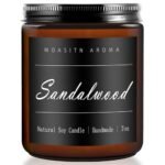 MOASITN Sandalwood Heavenly Scented Candles for Home| Natural Soy Aromatherapy Candle| Handmade Long Lasting Jar Candel| Gift for Women,Men| as Birthday,Housewarming,Thank You,Relaxing Gifts| 7oz