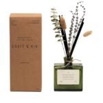Craft & Kin Reed Diffuser with Dried Flowers | 5 oz Sicilian Citrus & Eucalyptus Scented Reed Diffusers for Home, Bathroom | Scent Sticks | Elegant Fragrance Home Decor for Men & Women