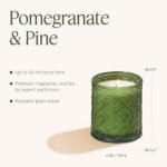 LA JOLIE MUSE Pine Scented Candle: Holiday Gift, Pomegranate Aroma, Natural Soy Wax, 40-Hour Burn Time - Image 5