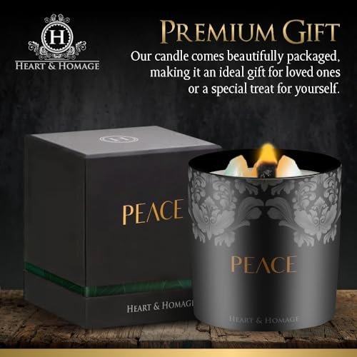 416CbUuvEL._SL500_.jpg Heart & Homage Natural Scented Candle with Healing Crystals - Luxurious Sandalwood Wood Wick, 8.11 oz. - Image 6