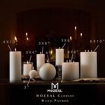 MOZEAL 3" x 4" Hand-Poured Unscented Dripless Pillar Candle Set of 3, 72-Hour Burn, Rustic Style, Ideal for Weddings and Home Decor. - Image 3