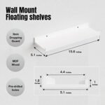 RICHER HOUSE 5-Set White Floating Shelves for Modern Wall Decor in Nursery, Bedroom, Living Room, & Bathroom. - Image 3