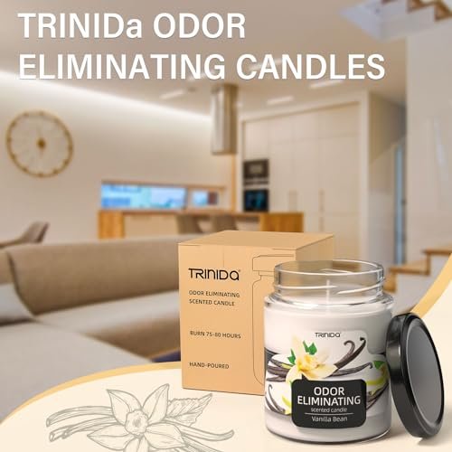 419fwzfIFIL._SL500_.jpg TRINIDa Vanilla Bean Odor Eliminating Candles: Eliminates 99% of Pet, Smoke, and Food Odors. - Image 3