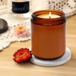 QAPPDA 30-Pack 8oz Amber Candle Jars with Black Lids - Empty 250ml Glass Jars for Candle Making & Storage - Image 5
