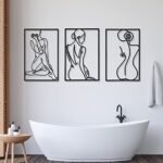 CHENGU Set of 3 Minimalist Metal Line Art of Women for Home Decor - Perfect for Kitchen, Bathroom, and Living Room. - Image 7