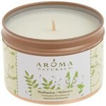 Aroma Naturals Tin Candle Set: Patchouli & Frankincense Natural Soy for Meditation, 2 Count. - Image 3