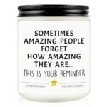 Thank You Gifts, Inspirational Gift for Women Men, Relaxing Stress Relief, You are Amazing Awesome Candle, Birthday Encouragement Appreciation Graduation Present for Friend Sister, Teacher Gifts