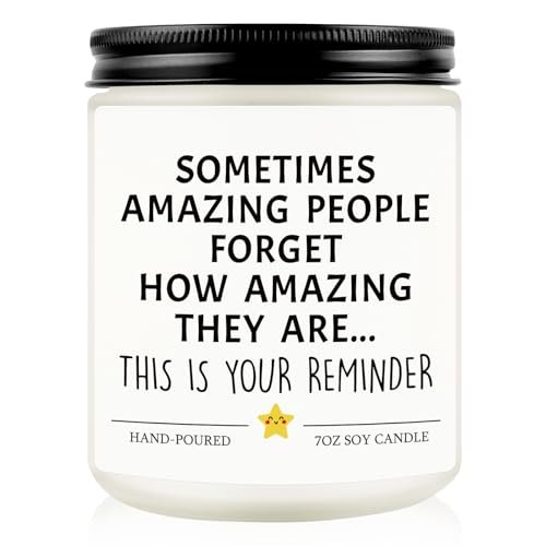 Thank You Gifts: Inspirational Candles for Women & Men - Thank You Gifts, Inspirational Gift for Women Men, Relaxing Stress Relief, You are Amazing Awesome Candle, Birthday Encouragement Appreciation Graduation Present for Friend Sister, Teacher Gifts
